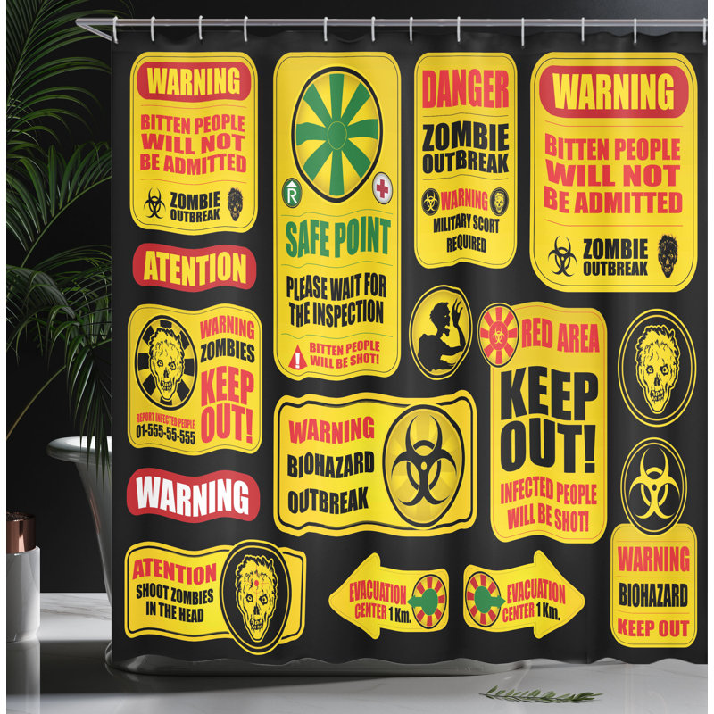 Shower Curtain with Hooks Included, 75"H x 69"W