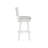 Gateshead Wood Adjustable Height Swivel Stool With Lattice Back Design, White