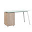 Thao Glass Top Metal Base Writing Desk