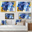 «Blue Luxury Abstract Fluid Art III», reproduction sur toile-69753395-69753394