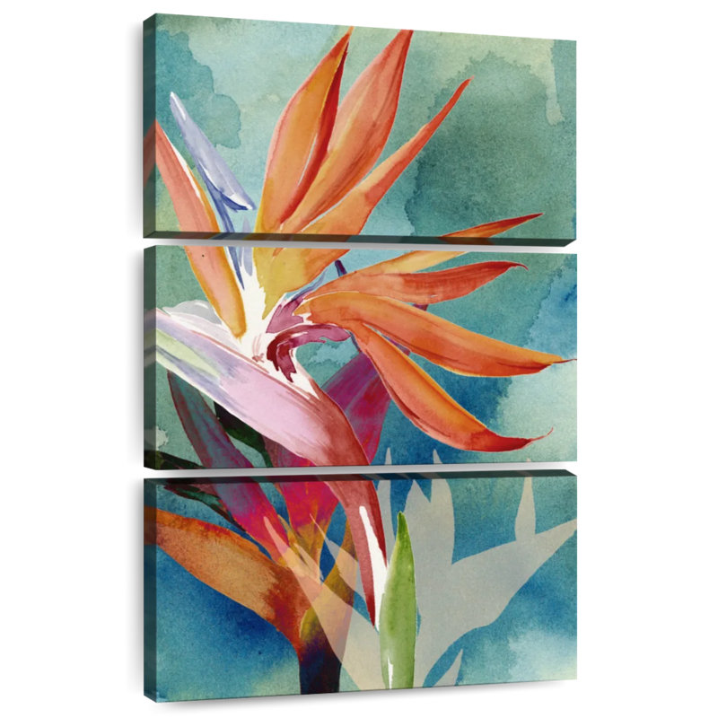 Harnek, oiseaux vifs du paradis II, H 45 po x l 28 po