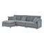 Canapé modulaire en L avec repose-pieds et canapé convertible surdimensionné pour 4 personnes Modern Home Living-1723706874