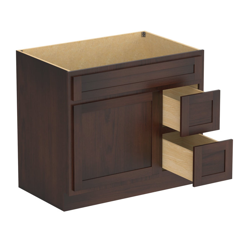 Hibbitts 36" Single Bathroom Vanity Base Only, Brown