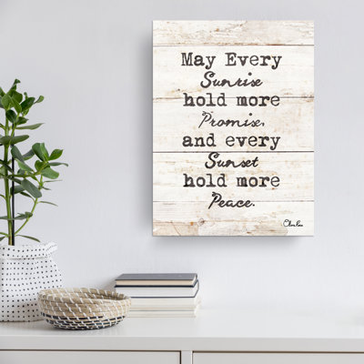 " Every Sunrise and Sunset " Textual Art Print