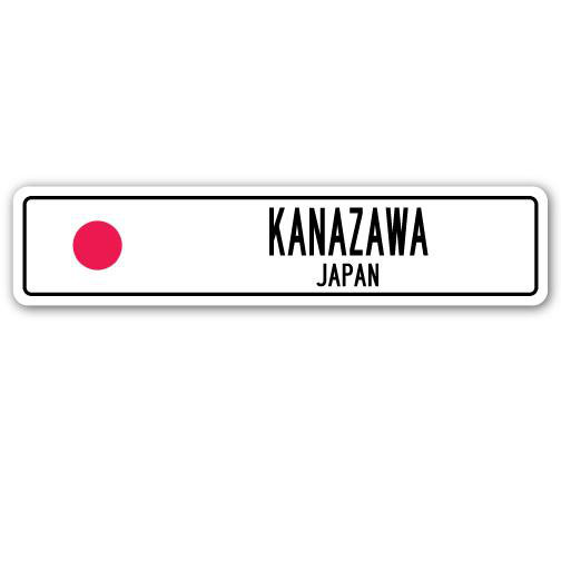 Plaque de rue Kanazawa, Japon, H 6 po x l 24 po x P 1 po