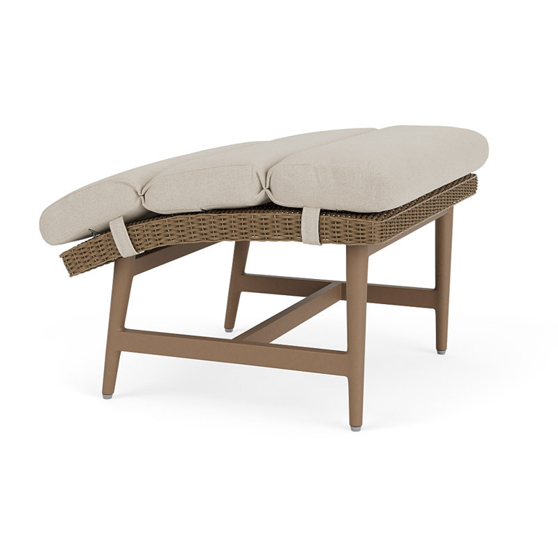 Cascade Outdoor Ottoman, Fawn, Sandberg Flax