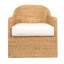 Chaise Seagrove tissée en jacinthe d'eau et bois d'acacia avec coussin
