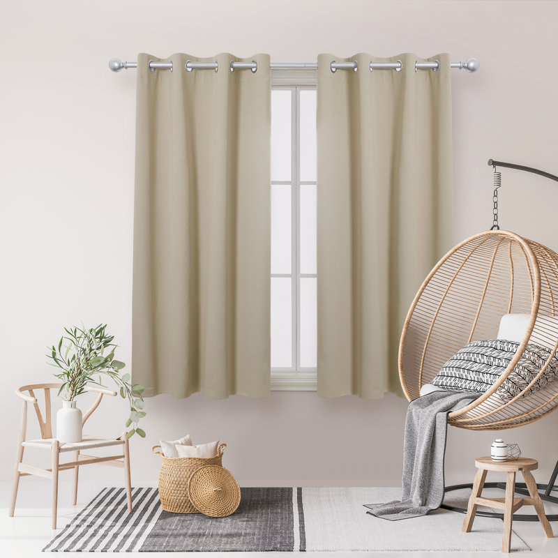 Penrith Blackout Curtain Pair, 52" W x 108" L, Beige