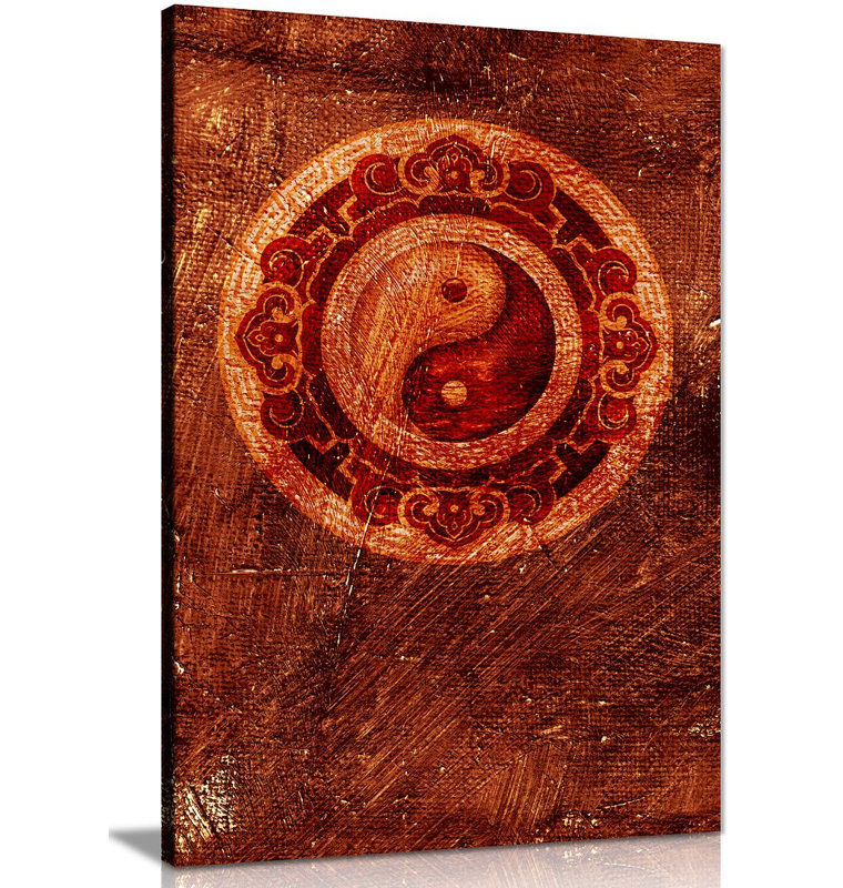 Ying Yang Chinese - Wrapped Canvas Print, 46cm H x 31cm W