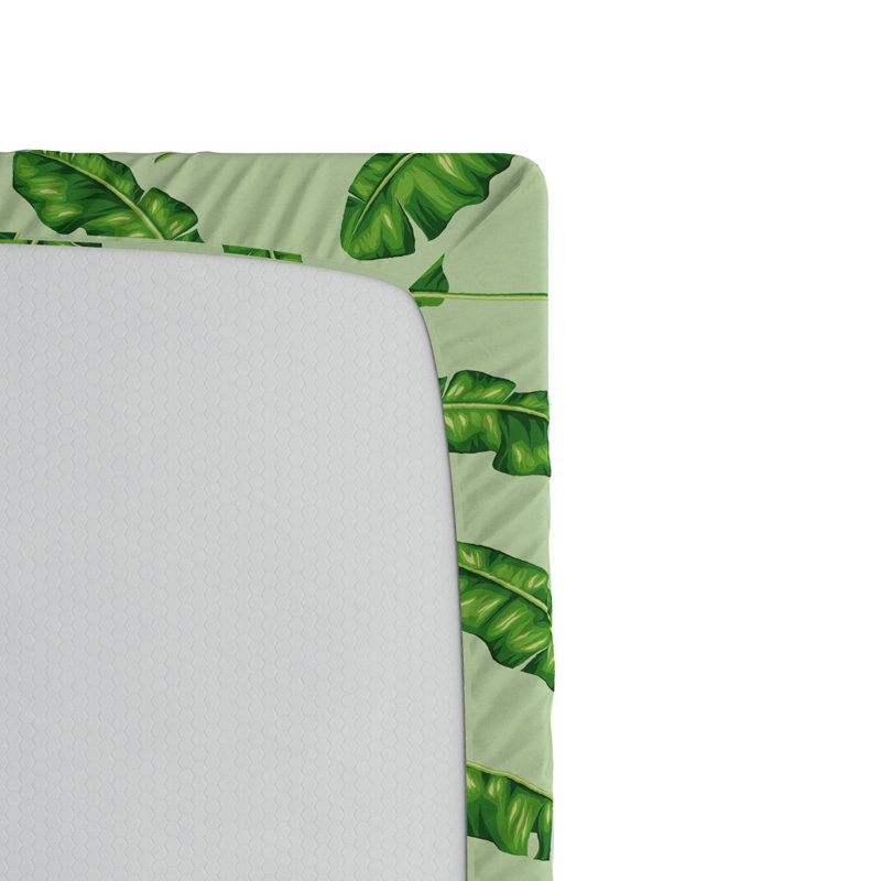 Microfiber Floral Fitted Sheet, Queen Fitted Sheet