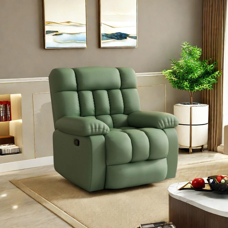 Fauteuil inclinable pivotant durable avec rembourrage épais, Vert clair