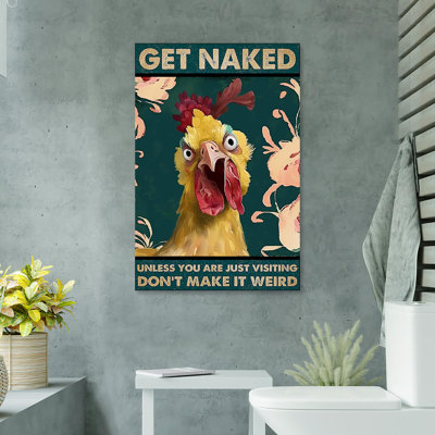 Chicken Get Naked 1 - 1 Piece Rectangle Graphic Ar " Chicken Get Naked 1 "