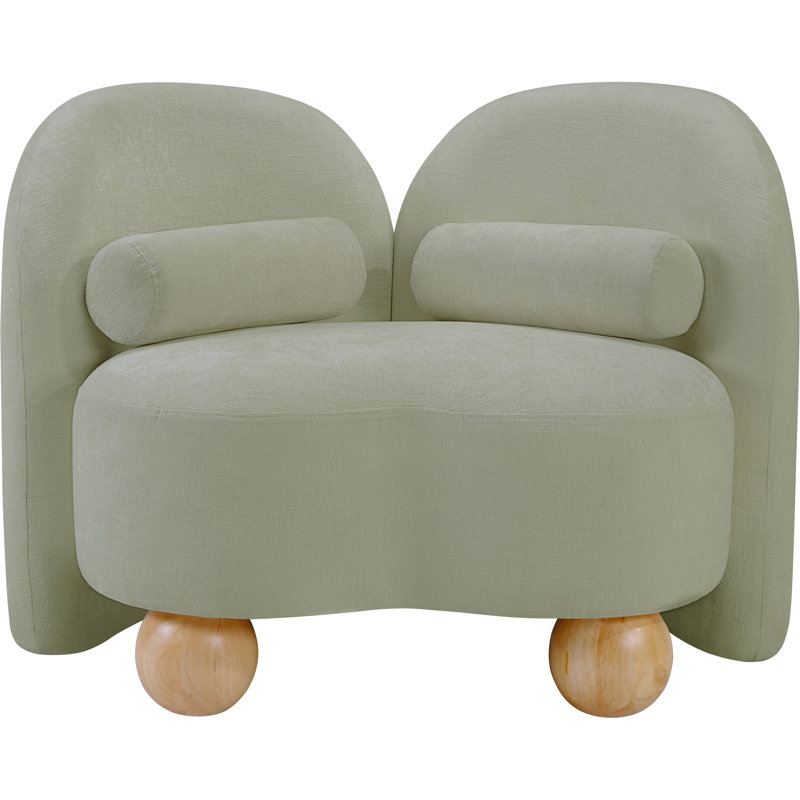 Daphne Upholstered Chair, Mint Chenille Fabric