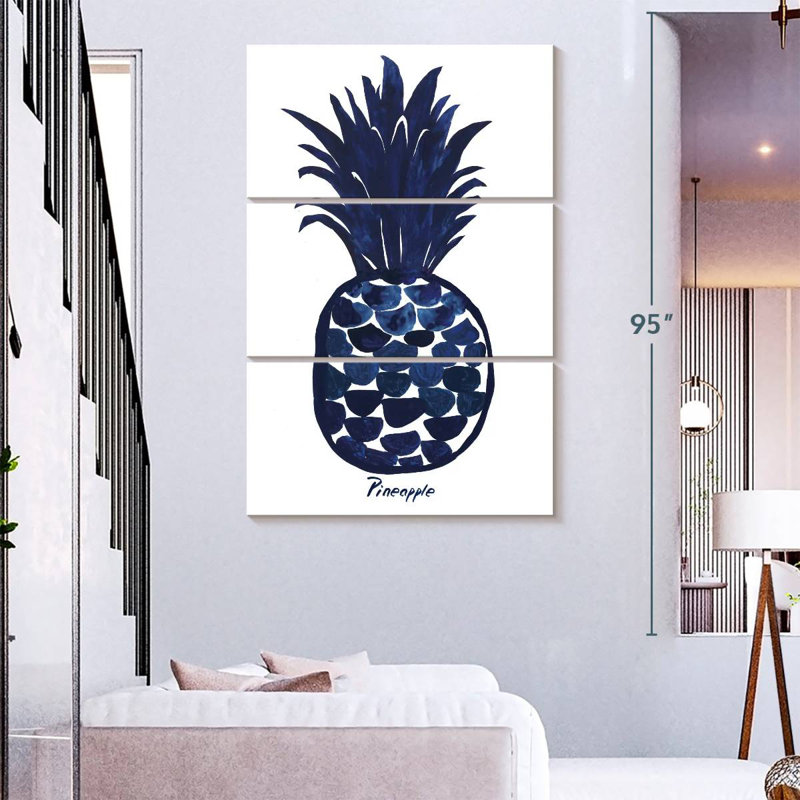 Ananas indigo Yarlin, H 74 po x l 48 po