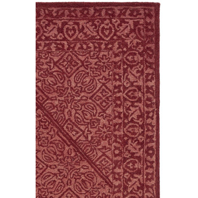 Balyeet Hand Tufted Wool/Cotton Oriental Rug in Red