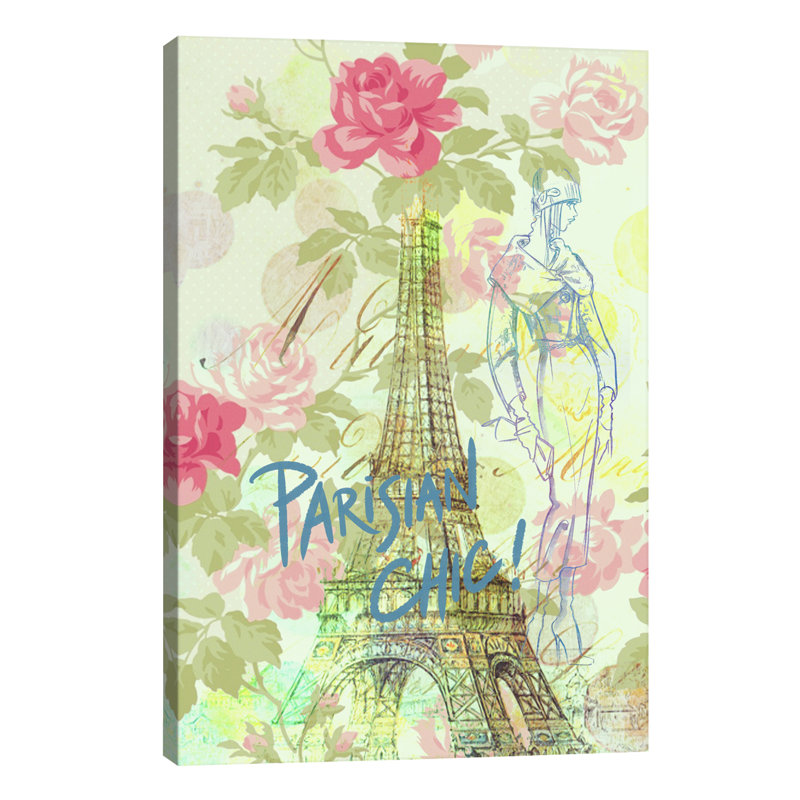 Parisian Chic - Wrapped Canvas Print, 66.04 cm H x 45.72 cm W x 1.91 cm D