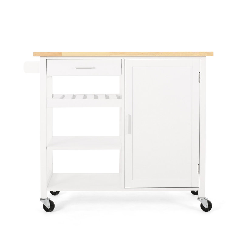 Chariot de cuisine (tabouret non inclus), Blanc