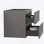Armoire murale SANS lavabo, couleur grise, avec deux tiroirs-126590416