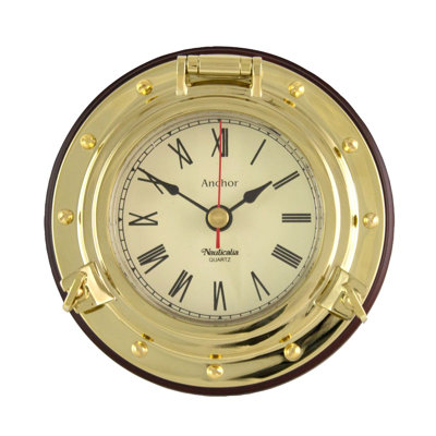 Glennwood Brass Wall Clock