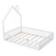 Base de lit en bois avec garde-corps Wood House-1223547905