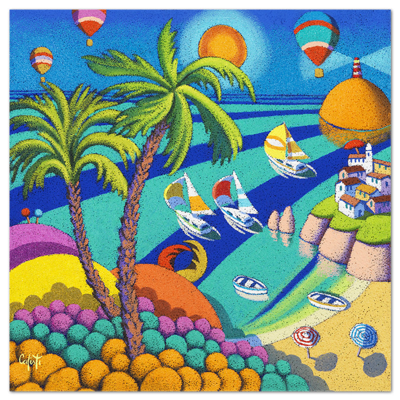Summer Landscape 1 Piece Painting, 65cm H x 65cm W