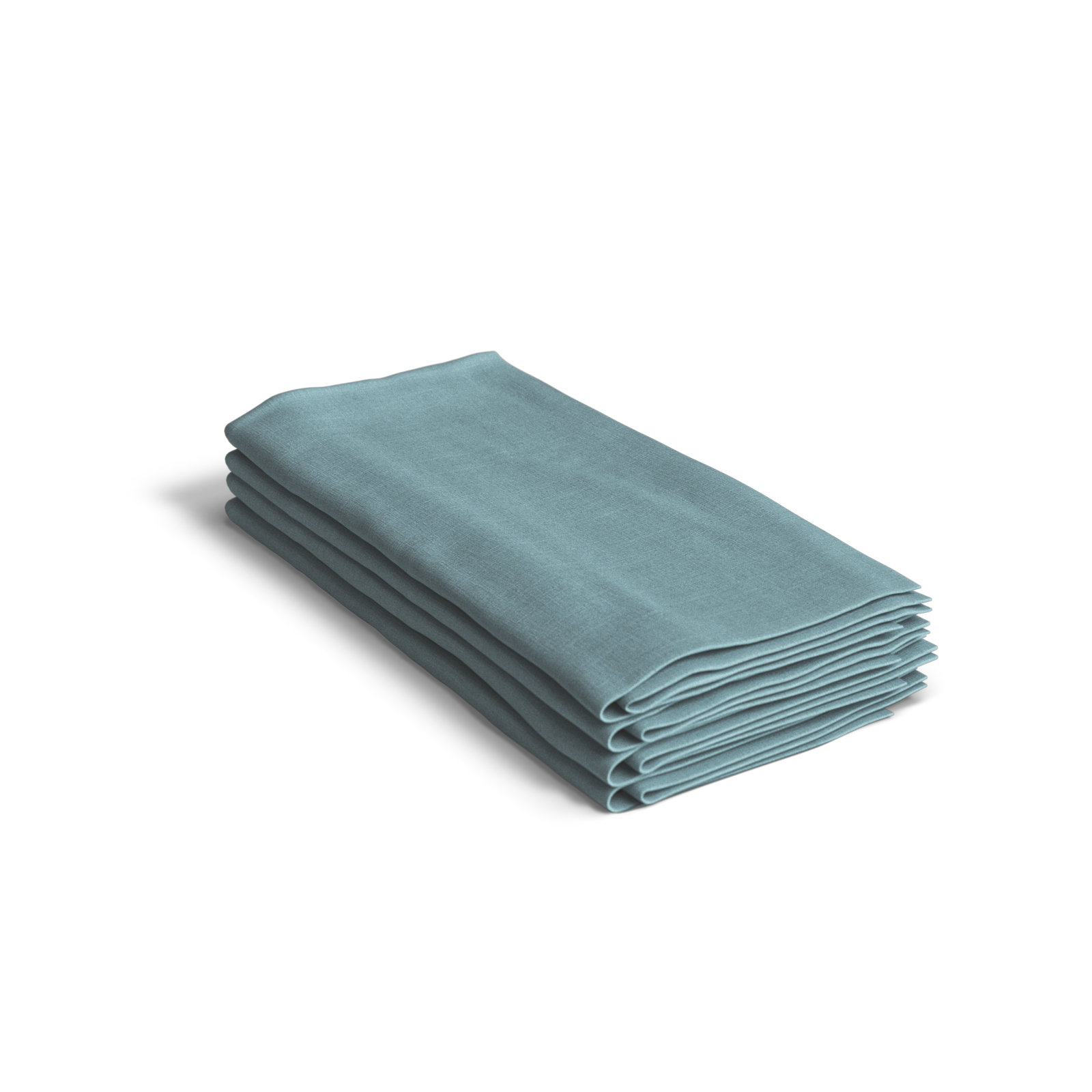 Alvia 100% Stone Washed Linen Napkins, 20" x 20", Light Blue