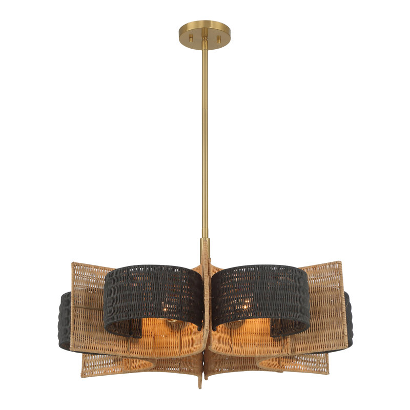 Espacio 6-Light Chandelier in Warm Brass by Breegan Jane