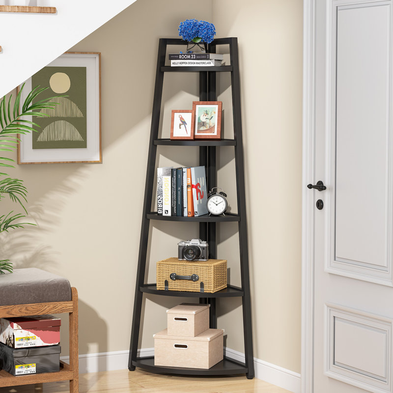 Berks Corner Bookcase, Black