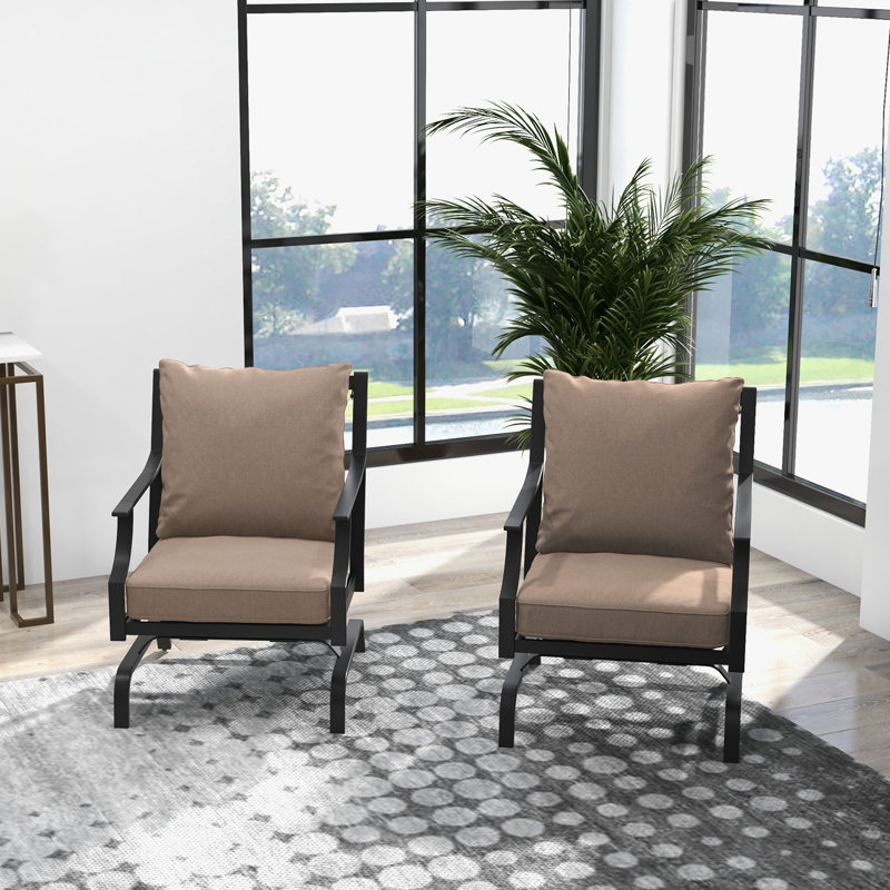 Ensemble de chaises pivotantes 2 pièces Fanshuai, Beige