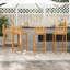Tabouret de bar en bois de teck de 30 po avec repose-pieds et dossier-308634507