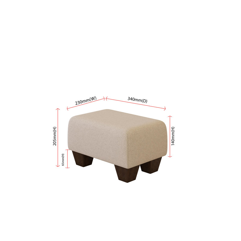 Manufactured Wood Accent Stool, Poz, Mahogany Wood, Marl Grey