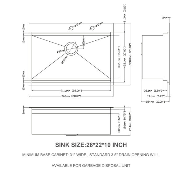 Dimensions du produit