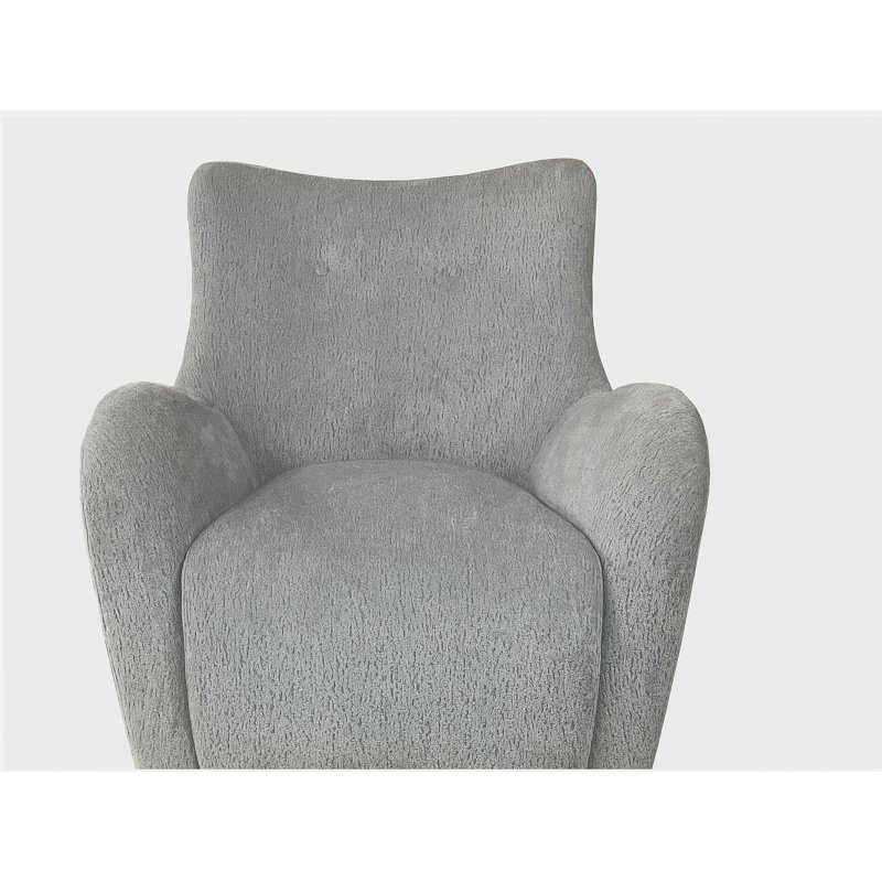 Chaise d'appoint pivotante en tissu de couleur zinc