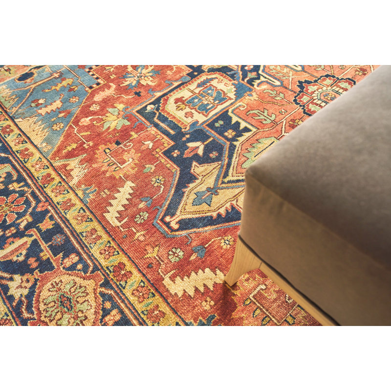 Antique Weave Serapi Wool Oriental Area Rug, Rectangle 9' x 12'