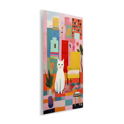 Chat et éclectique, art mural par Roozbeh Bahramali