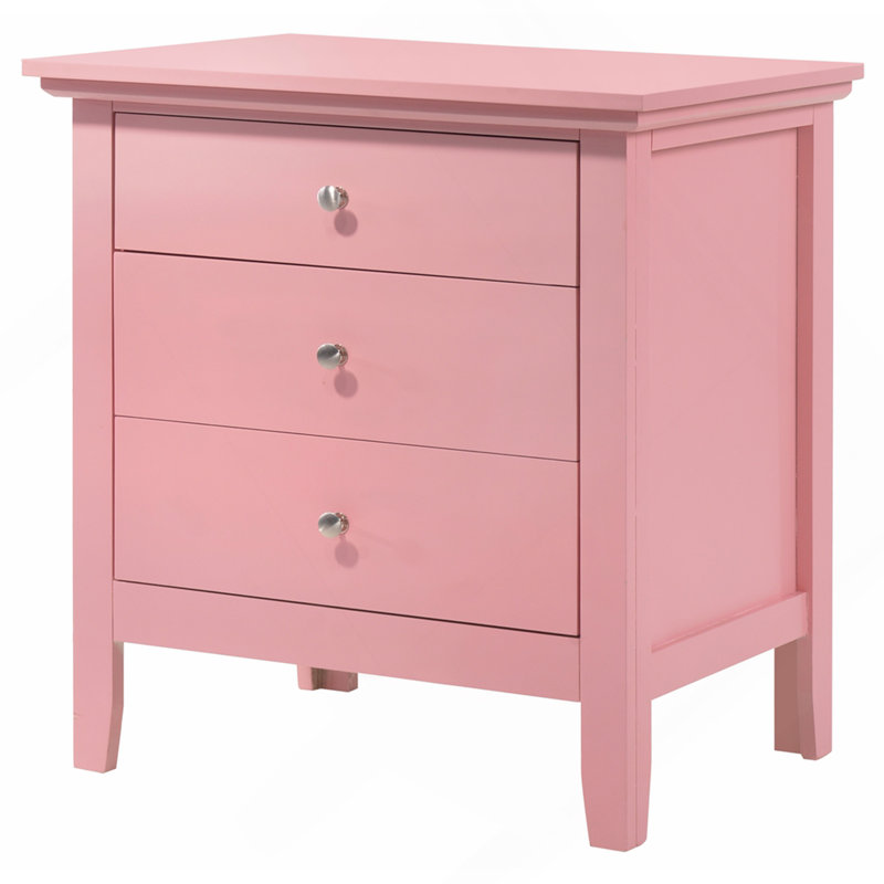 Charmante table de chevet rose avec rangement