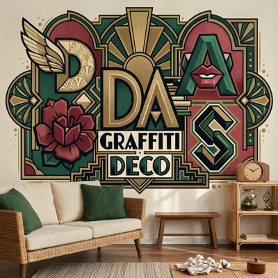 Décoration murale amovible à motif coloré de fond clair