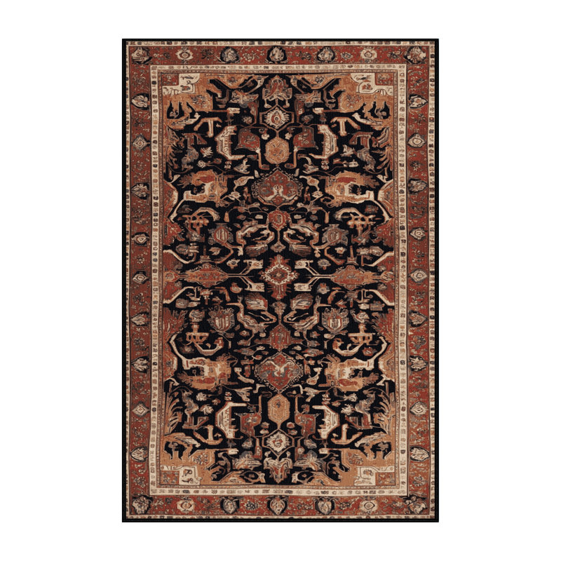 Tapis brun lavable à la machine, Rectangulaire 2 pi x 3 pi