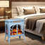 Foyer électrique portatif avec foyer et minuterie de 23,65 po Cowsar avec protection contre la surchauffe, bleu clair-745016824