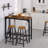 Grimmett Bar Height Dining Table, Metal Base Dining Table, Bar Table, Pub Table, Narrow Rectangular Bar Table