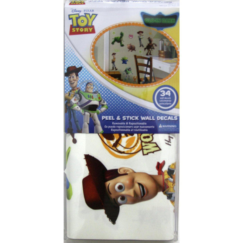 Toy Story 3 Glow in the Dark Peel and Stick Wall Decals