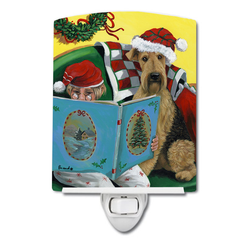 Veilleuse Boxer, Airedale livre de contes