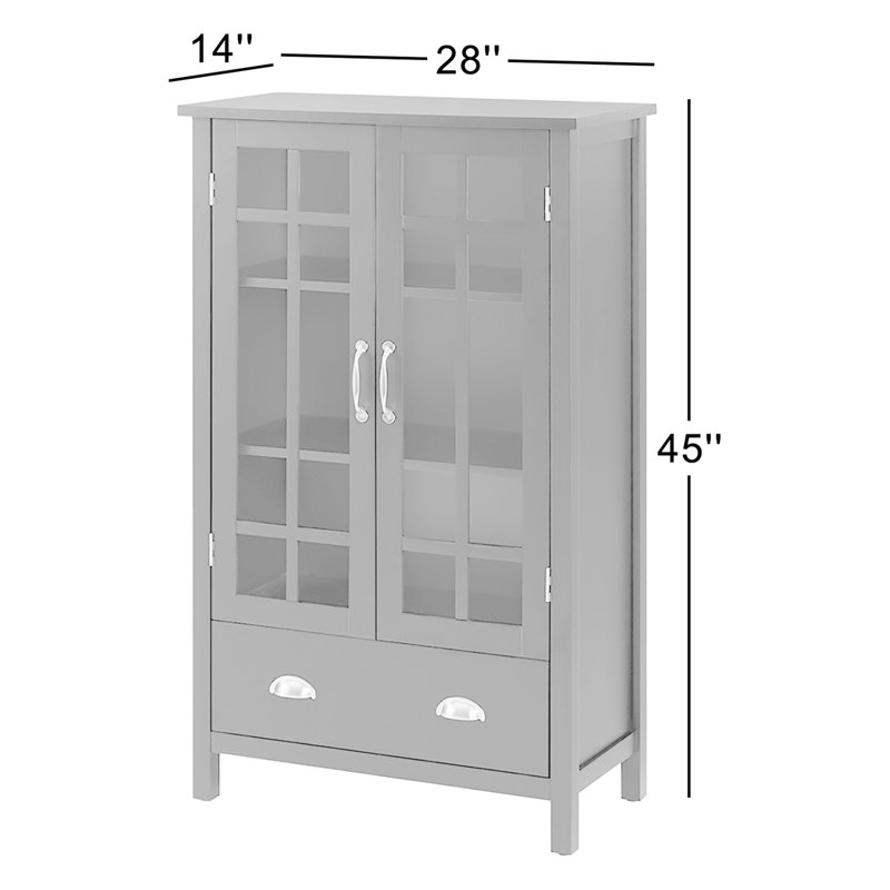 Muril Accent Cabinet , Antique Bronze, Gray