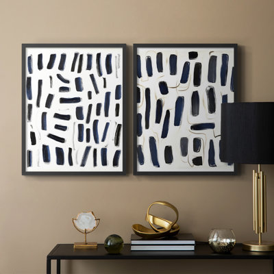 Série ABSTRACT DLxxxV - reproduction encadrée de qualité supérieure - prête à être accrochée - aucun clou requis - aucun clou requis