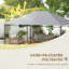 Auvent de remplacement pour pavillon de jardin 10 pi x 13 pi, gris, - Ventilation et drainage, auvent extérieur gris, Structure