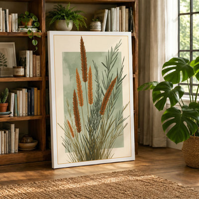 Sedge and Spikes Botanical - Wrapped Canvas
