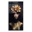 Art mural en verre épique «Gold Goddess» par Rich Monet, 12 po x 24 po-365450100