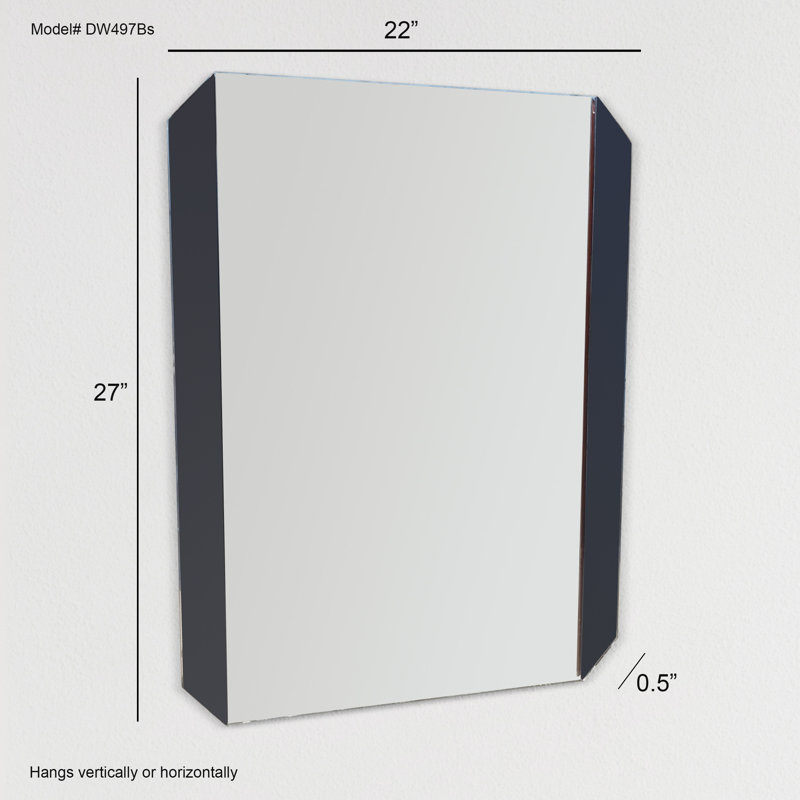 Gerry 22 po L 27 po H 27 po Miroir de salle de bain mural