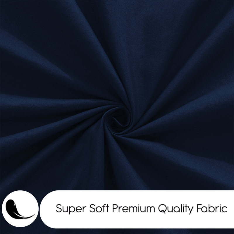 Edyson Microfiber Duvet Cover Set with Pillowcases Included, Double - 2 Standard Pillowcases, Navy