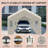 Carport, 10×30 Heavy Duty Portable Carport Garage Tent For Outdoor Storage Shelter With Window